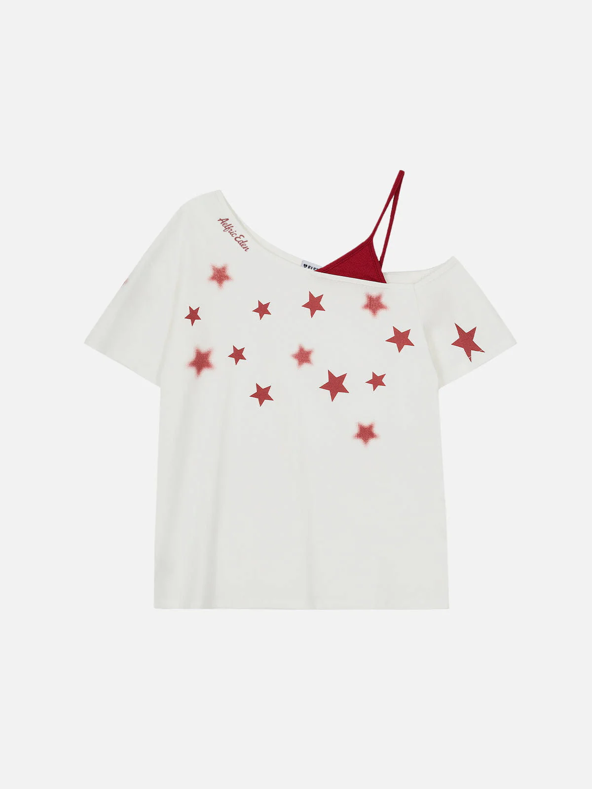 Aelfric Eden Star Graphic Off-The-Shoulder Tee