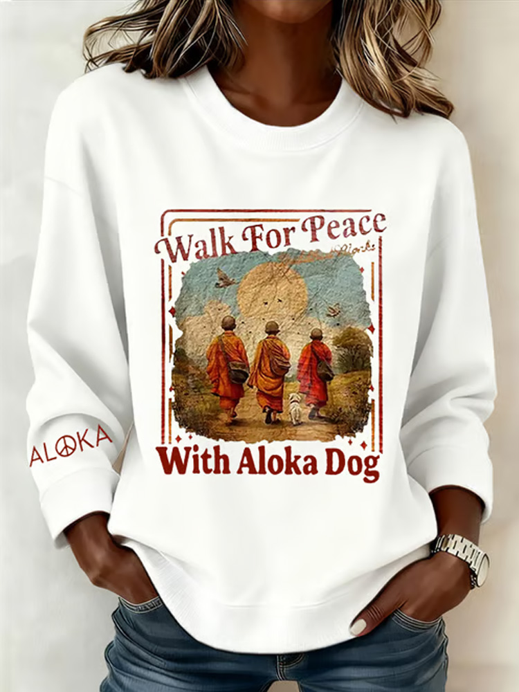 Women's Walk For Peace Art Print Sweatshirt