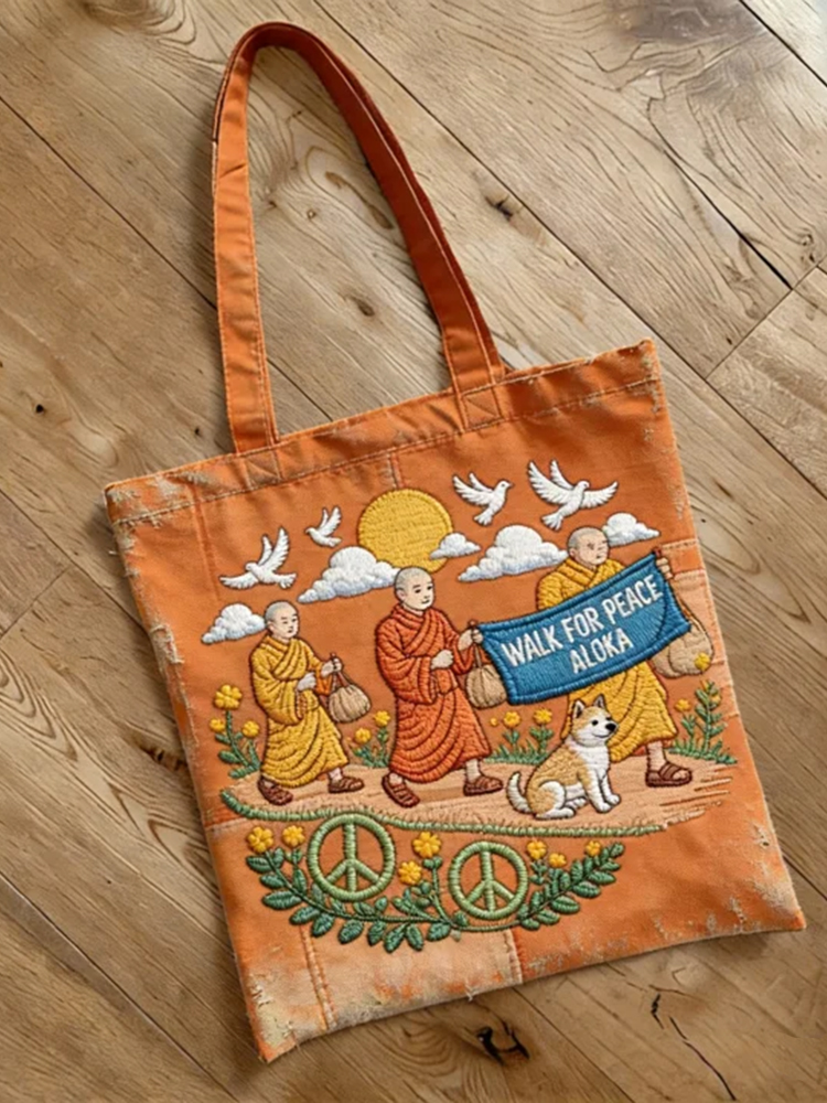 Antique Walk For Peace Art Ecofriendly Tote Bag