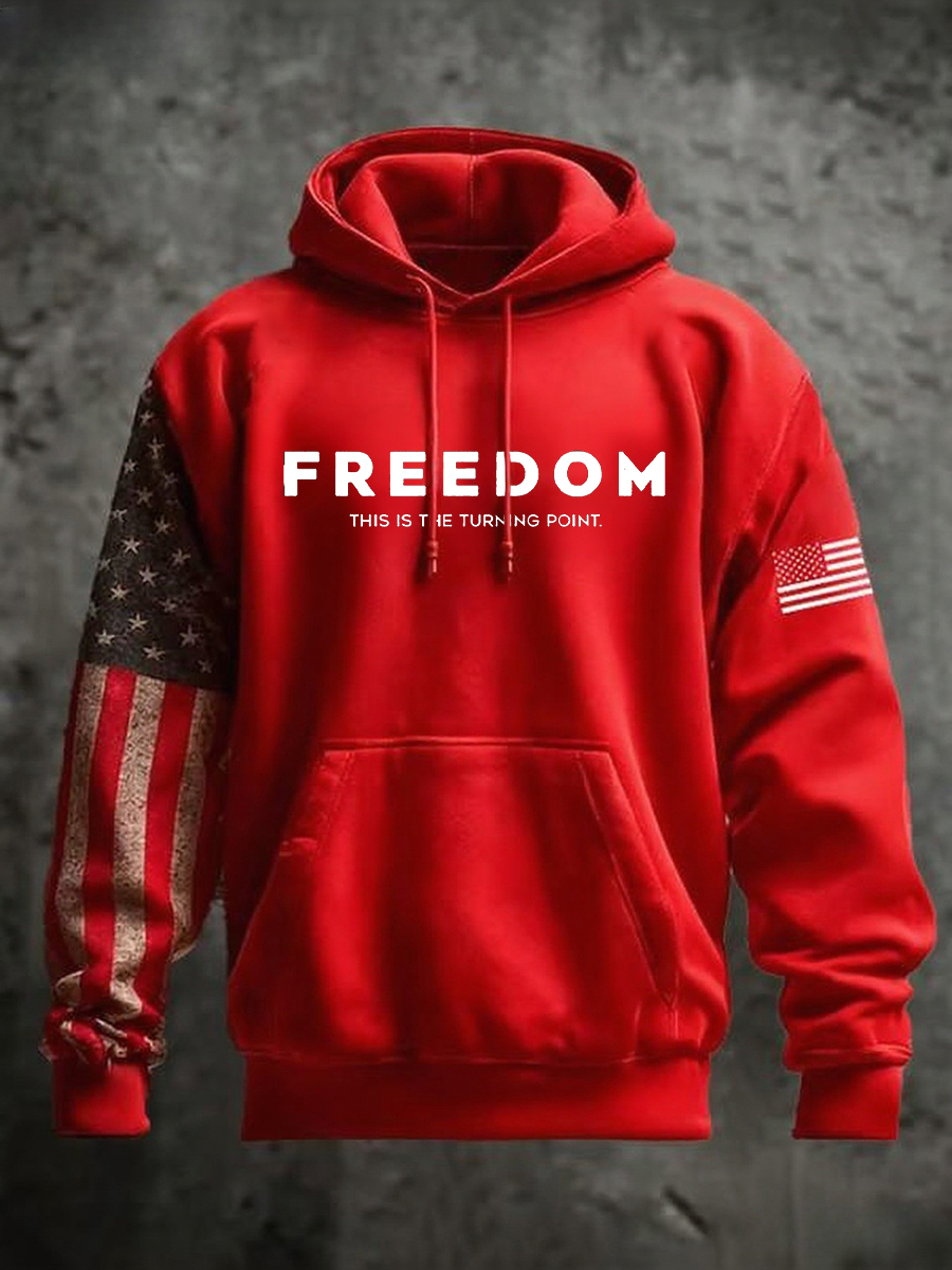 Men's Freedom Is Not Free R.I.P Charlie Kirk Oversized Drop-Shoulder Hoodie with Pockets