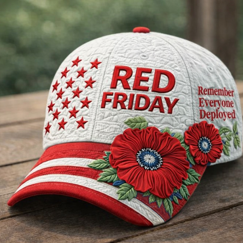 Red Friday Art Printed Casual Hat