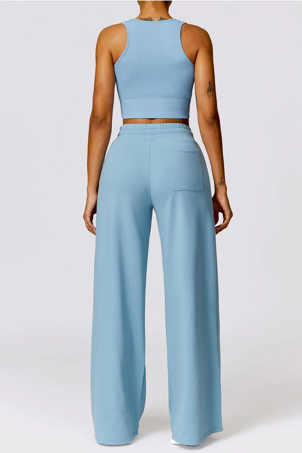 Athleisure Plain U Neck Seamless Shaping Crop Tank With Cups