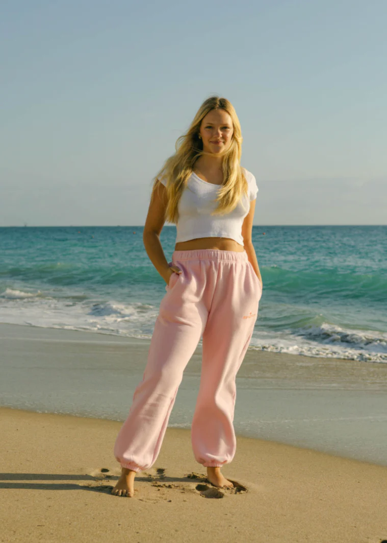 Puff Sweatpants in Pink