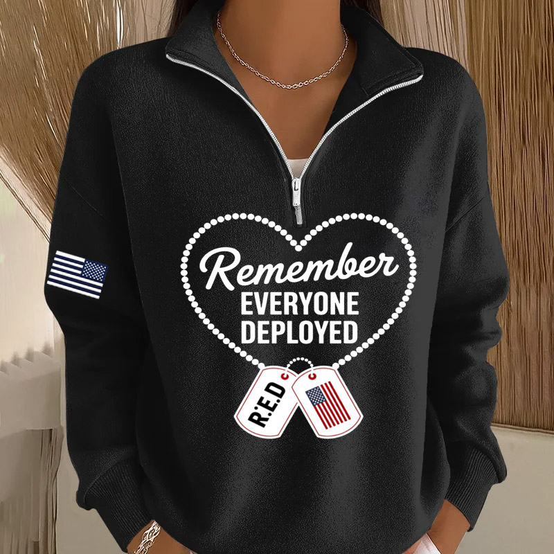 Women's Red Friday Printed Casual Sweatshirt