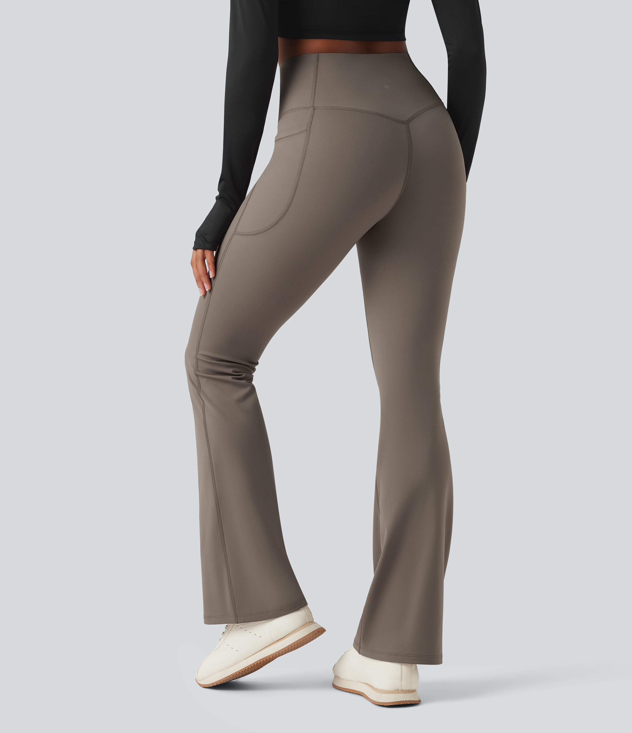 Halara UltraSculpt™ Heat High Waisted Tummy Control Shaping Yoga Bootcut Leggings with Pockets