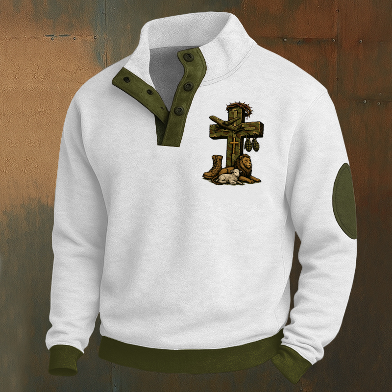 Faith Veteran Print Sweatshirt