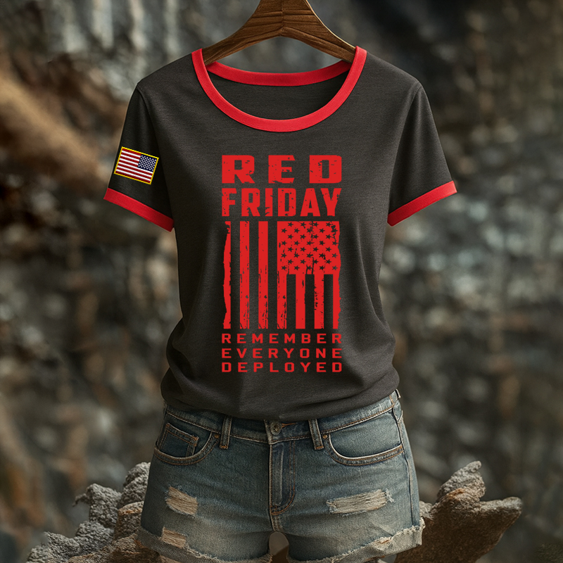 Women's Red Friday Veteran Print T-Shirt
