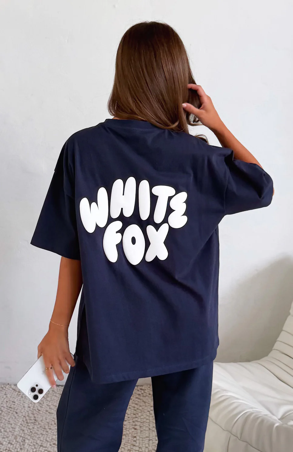 Club 14 Allie Oversized Tee Navy