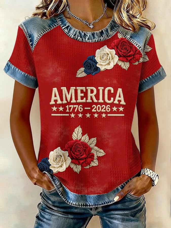 Women'S American 250th Anniversary Short-Sleeve