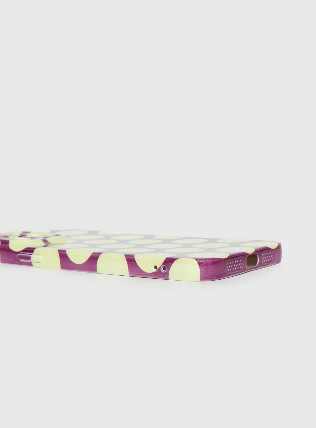 Evyna iPhone Case Yellow / Plum Polka Dot