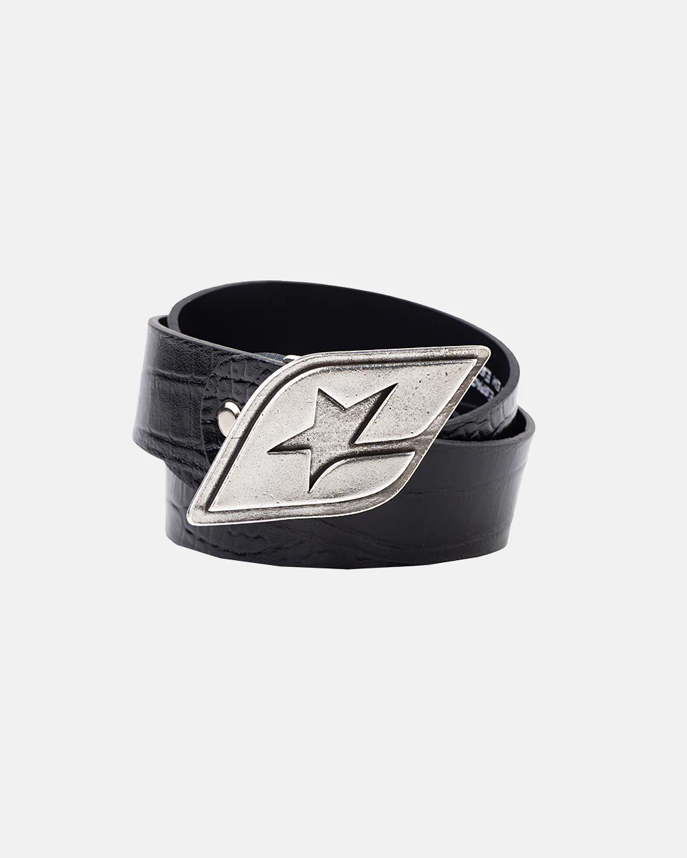 ORIGINAL LEATHER BELT CROCODILE BLACK SEAWEED