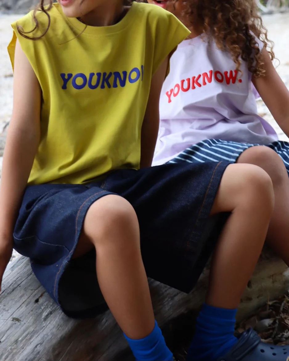 Kids Boxy Tank | MUSTARD