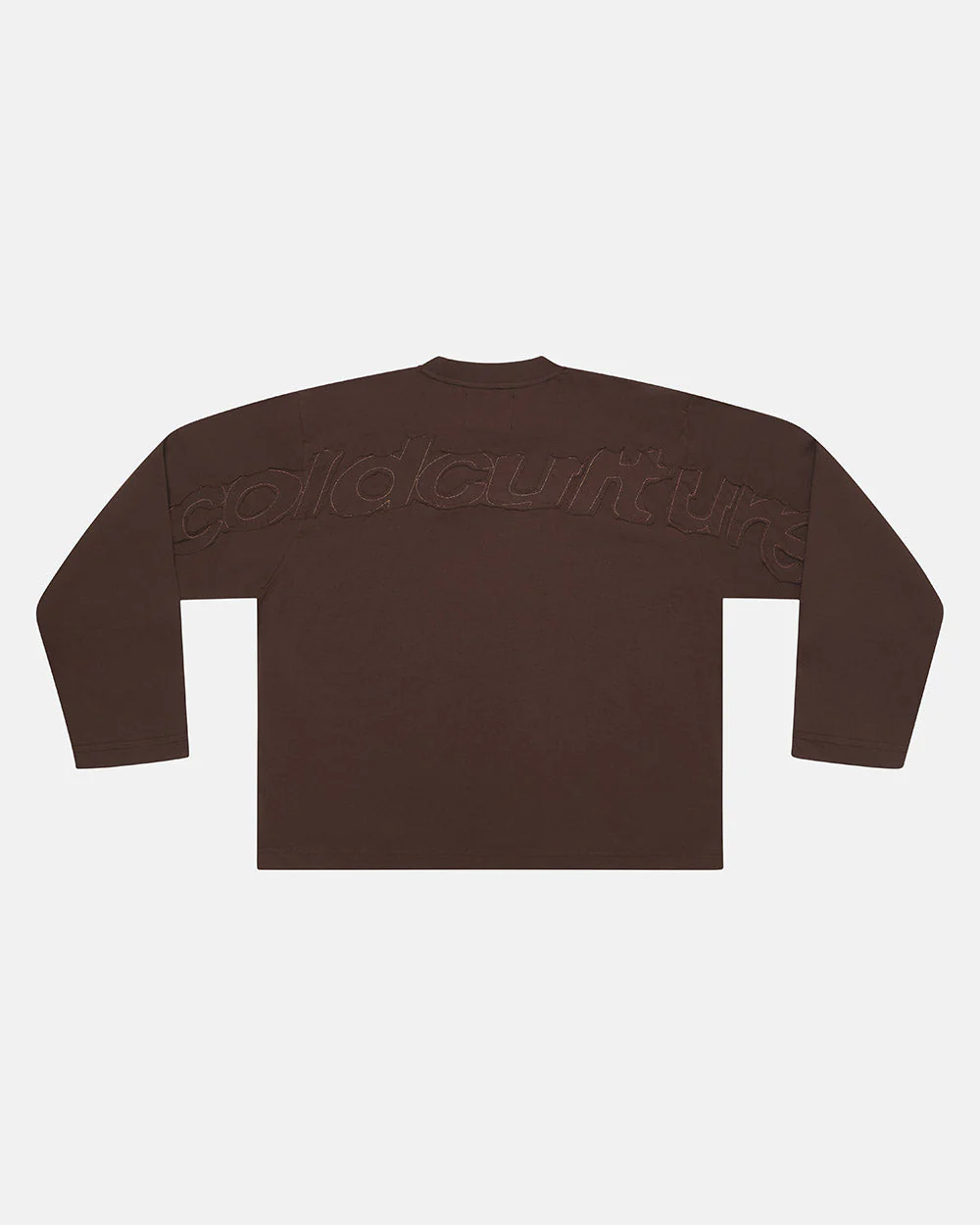 DISTRESS CURVED LONGSLEEVE BROWN