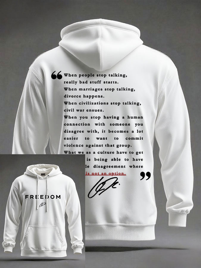 Men's Freedom Patriot Printed Hoodie