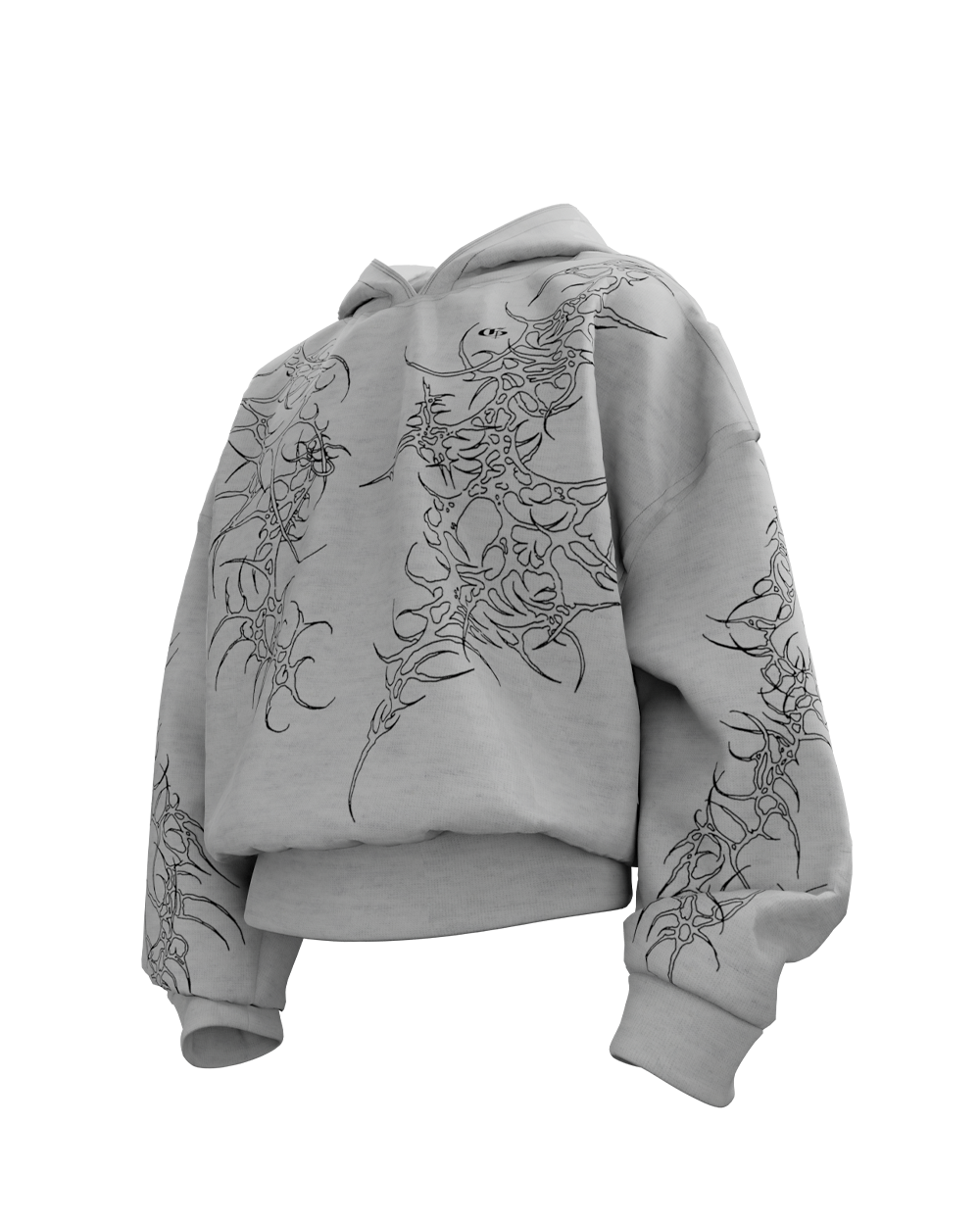 Grey Reaven Boxy Oversized Hoodie