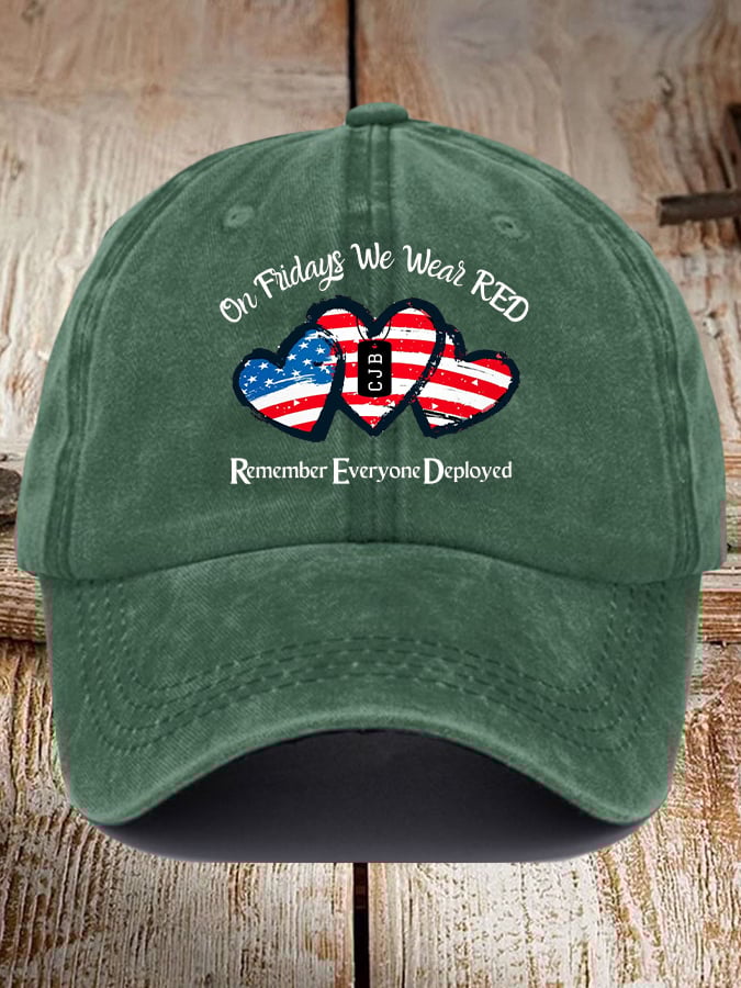 Unisex On Fridays We Wear Red Print Baseball Cap