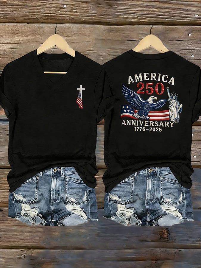 Women's USA 250th Anniversary Faith Print  T-Shirt
