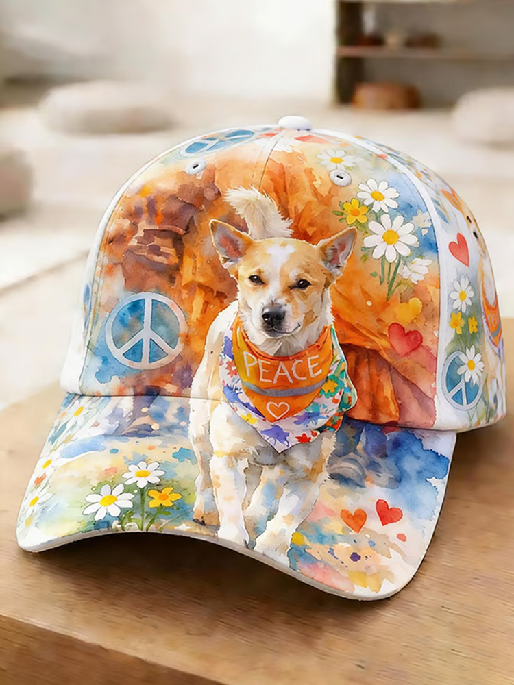 Walk For Peace Printed Casual Hat