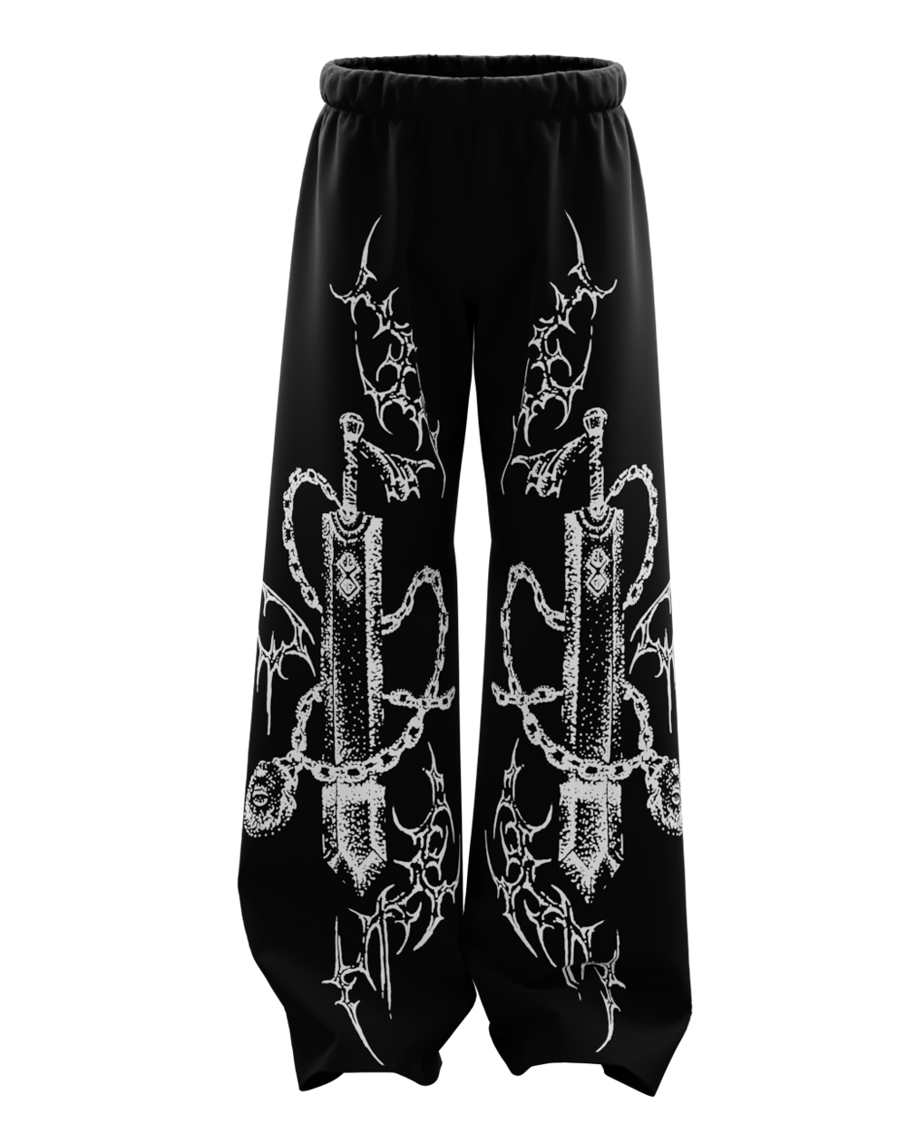 Black Toji Straight Fit Baggy Pants