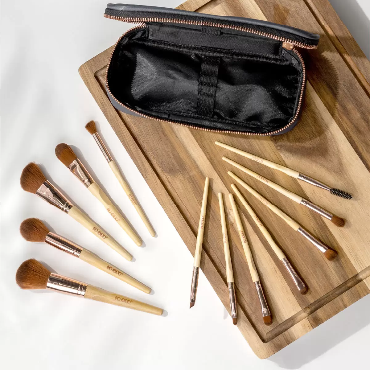So Eco Cosmetic 12 Piece Brush Set & Bag, Cruelty free and Vegan Makeup Brushes