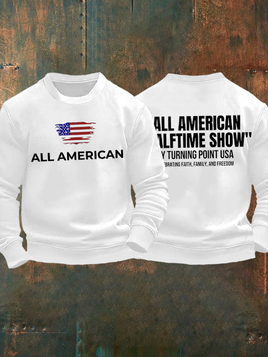 Men's All-Halftime Show Printed Crew Neck Sweatshirt