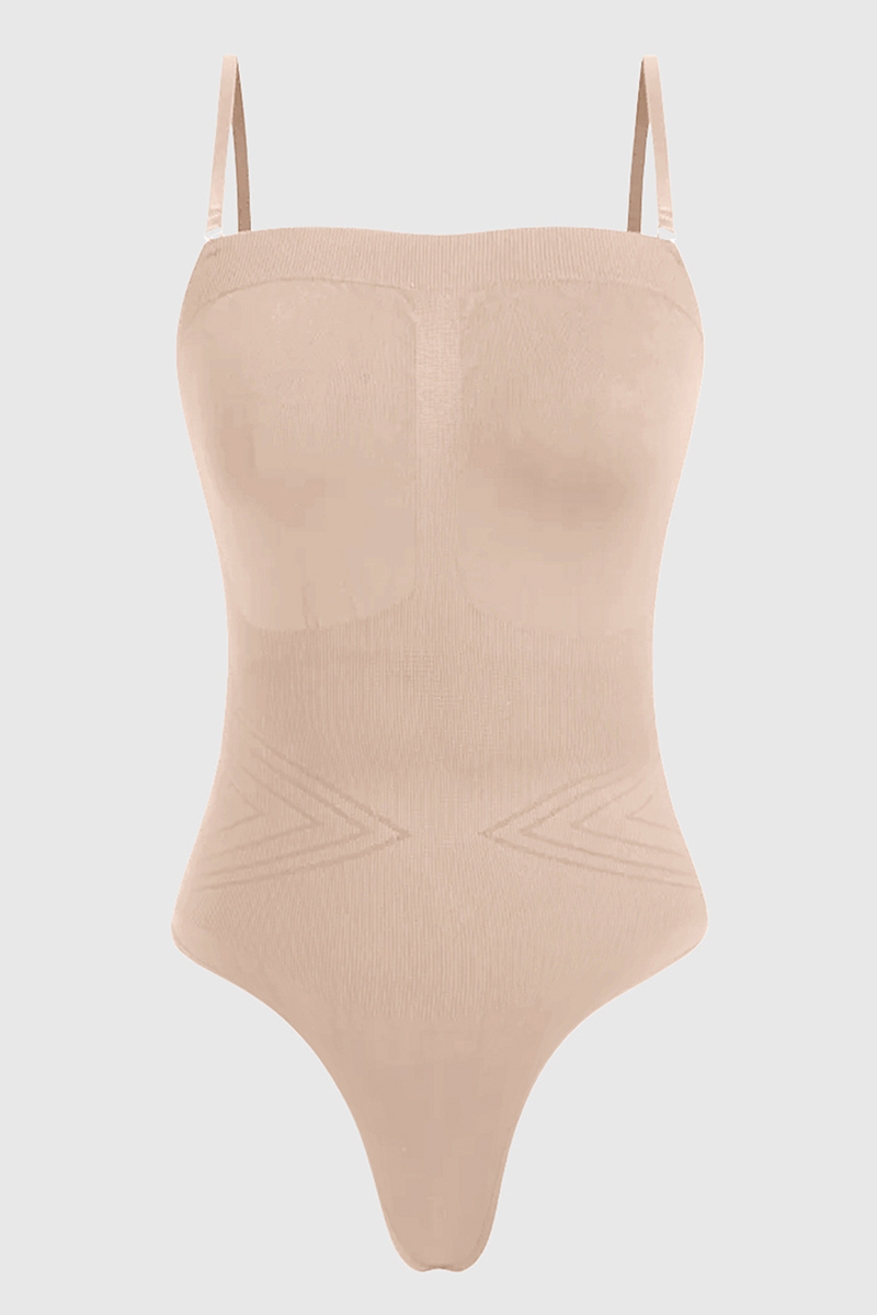 KatchMe Minimalist Seamless Removable Thin Strap Bodycon Bodysuit