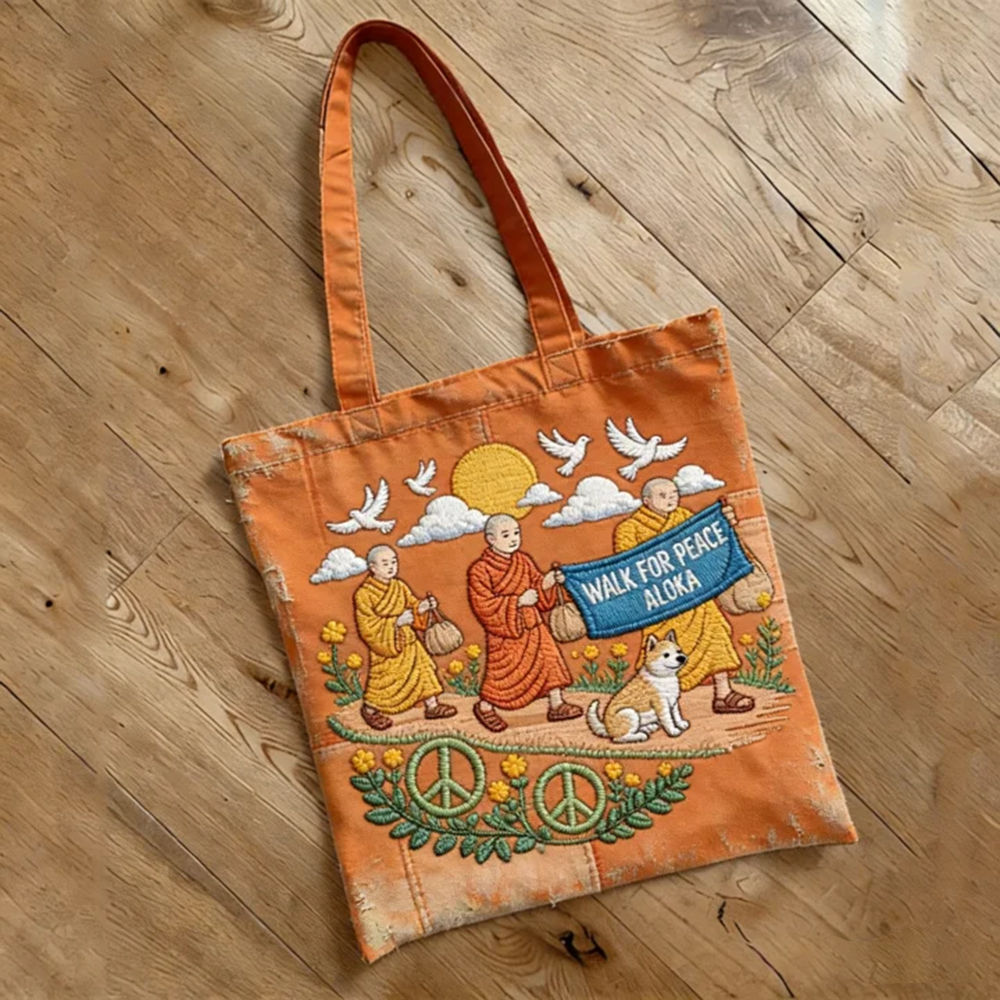 Antique Walk For Peace Art Ecofriendly Tote Bag