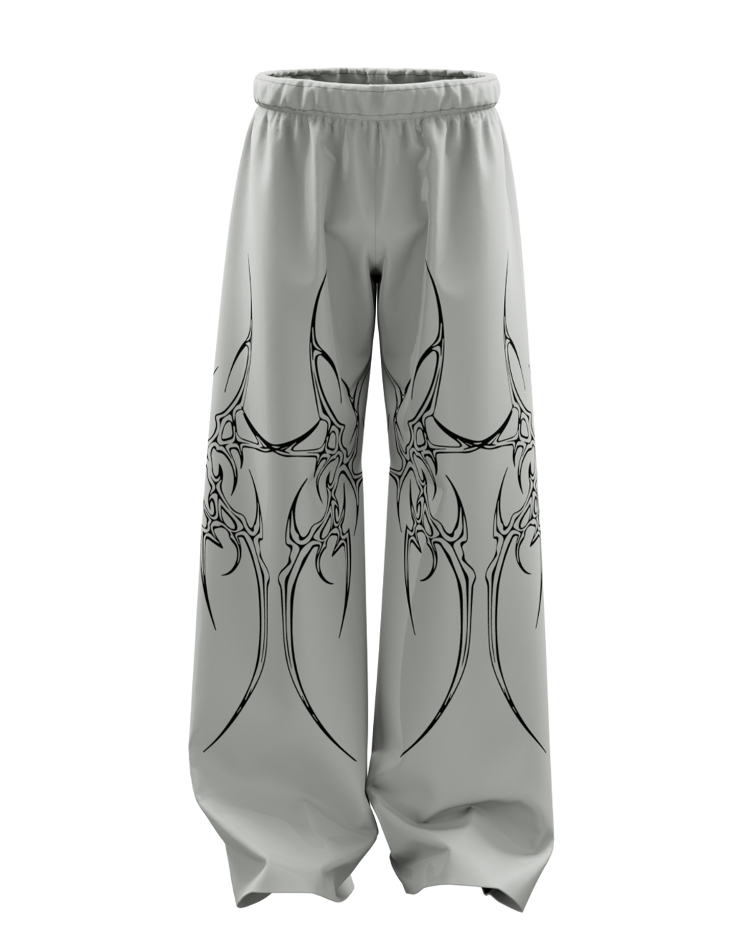 Grey Mutation Unisex Straight Fit Baggy Pants