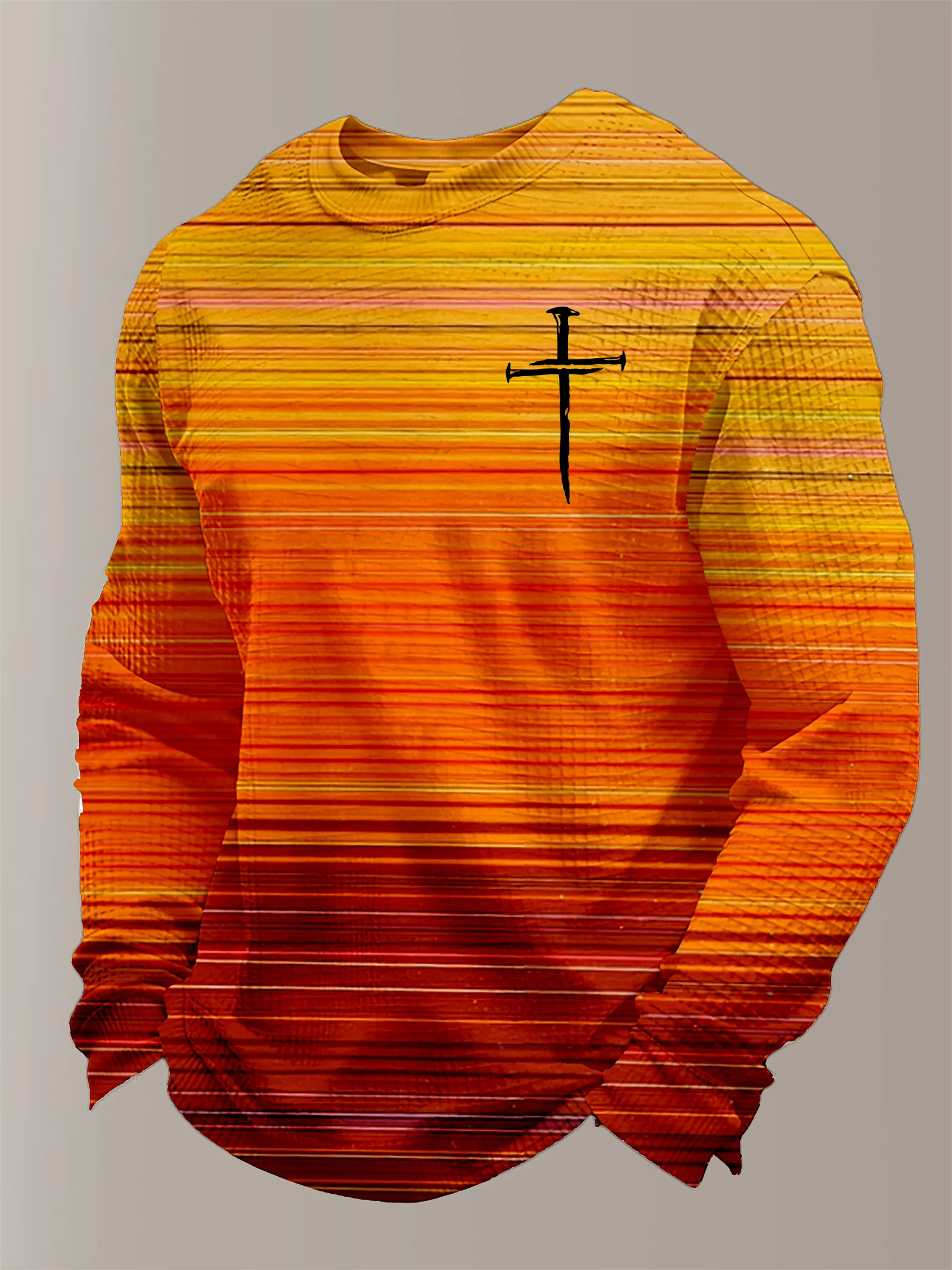 Men's Faith Print Waffle Fabric Long-Sleeve T-Shirt