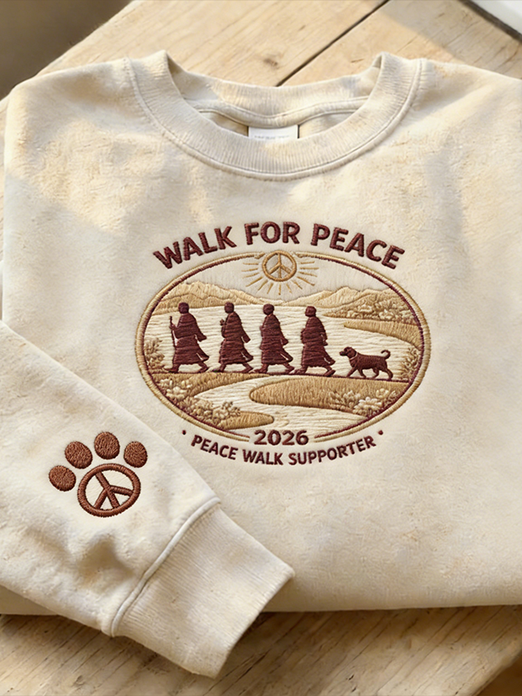 Symbolic Of Peace Casual Round-neck Sweatshirt