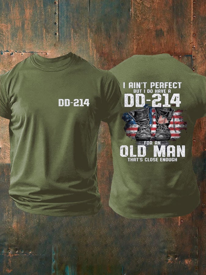 Men's Veterans Print Casual T-Shirt