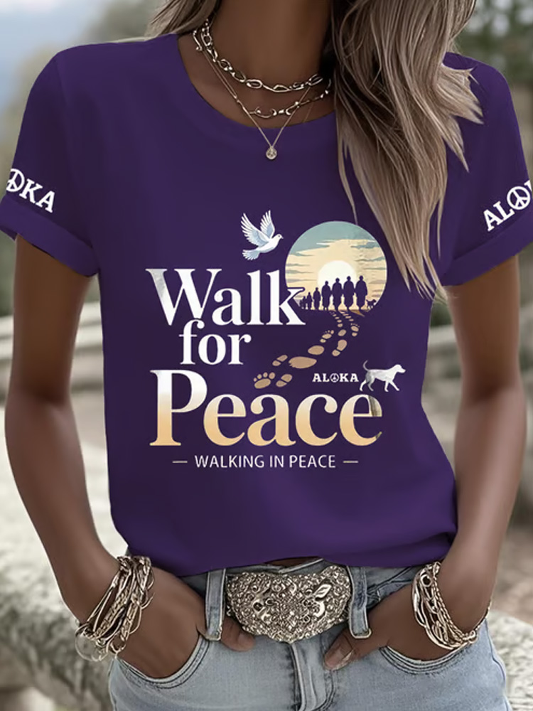 Women's Walk For Peace Art Print T-shirt