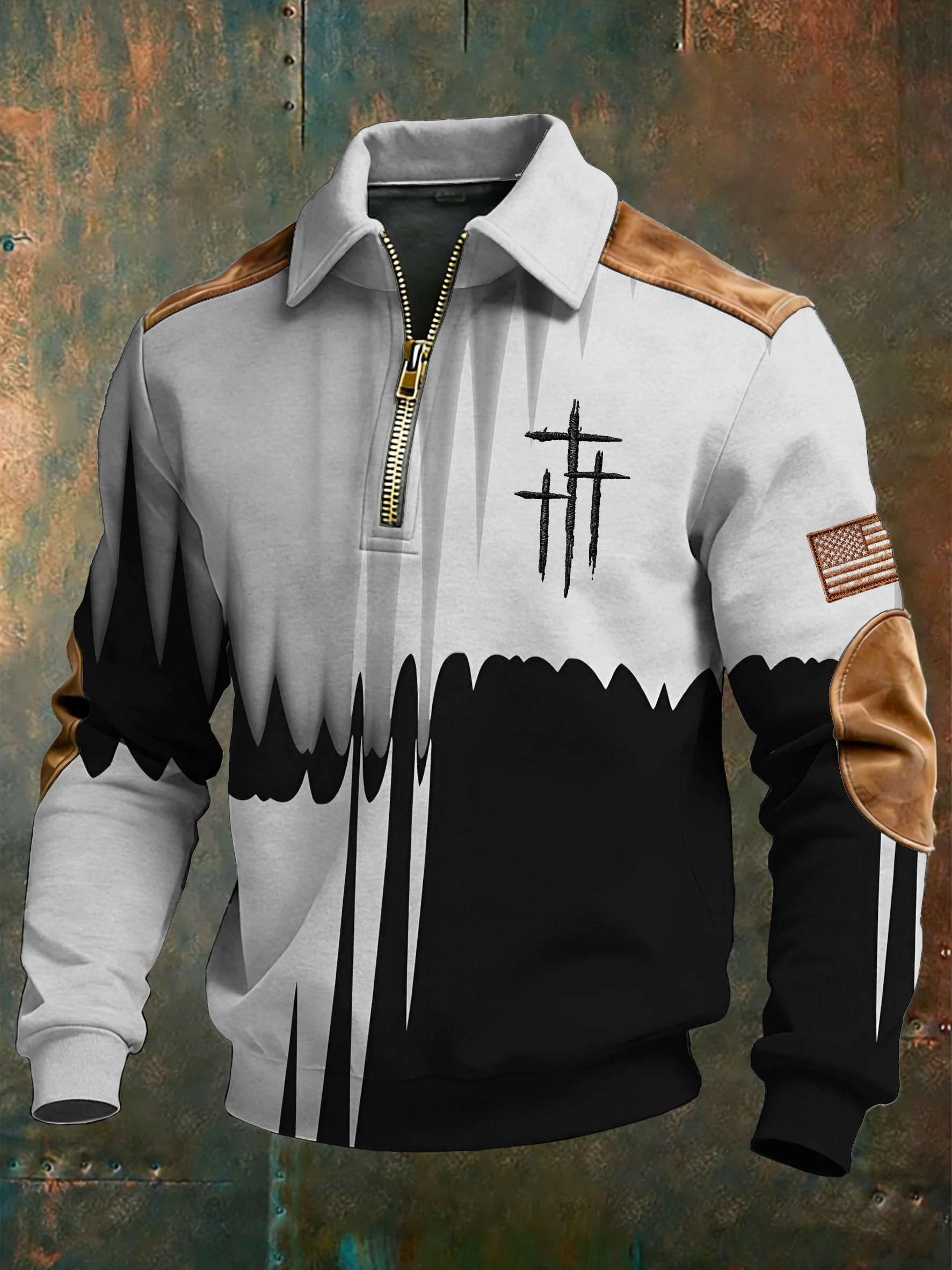 Men's Winter Faith Print Casual Top-Fast Shipping