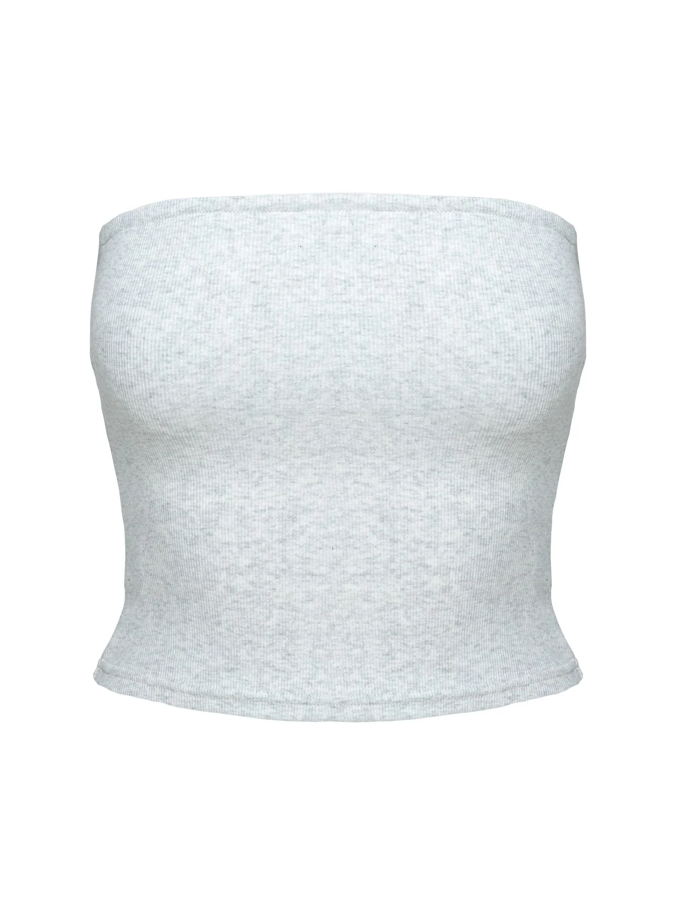 Baseline Strapless Rib Top Grey