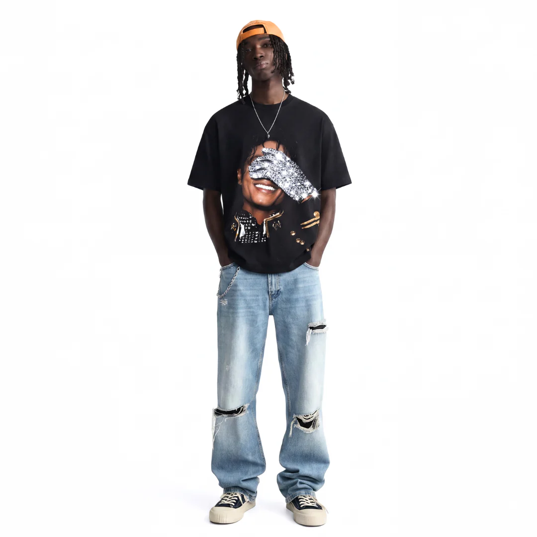 King of Pop Rinestone Tee