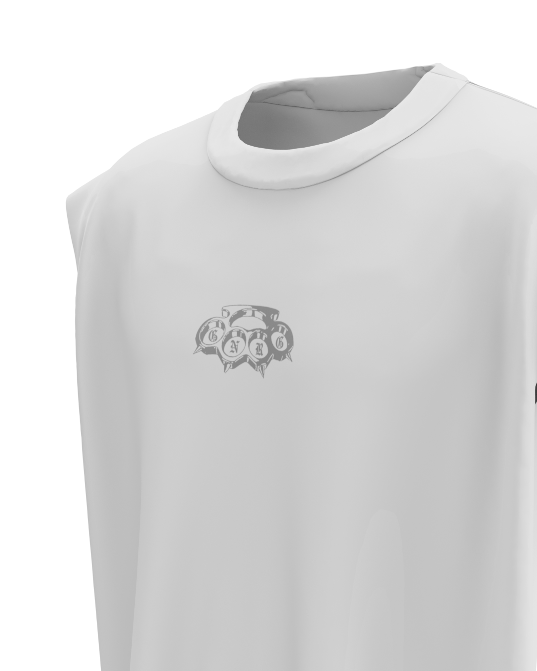 Basic White Genrage Unisex Vest