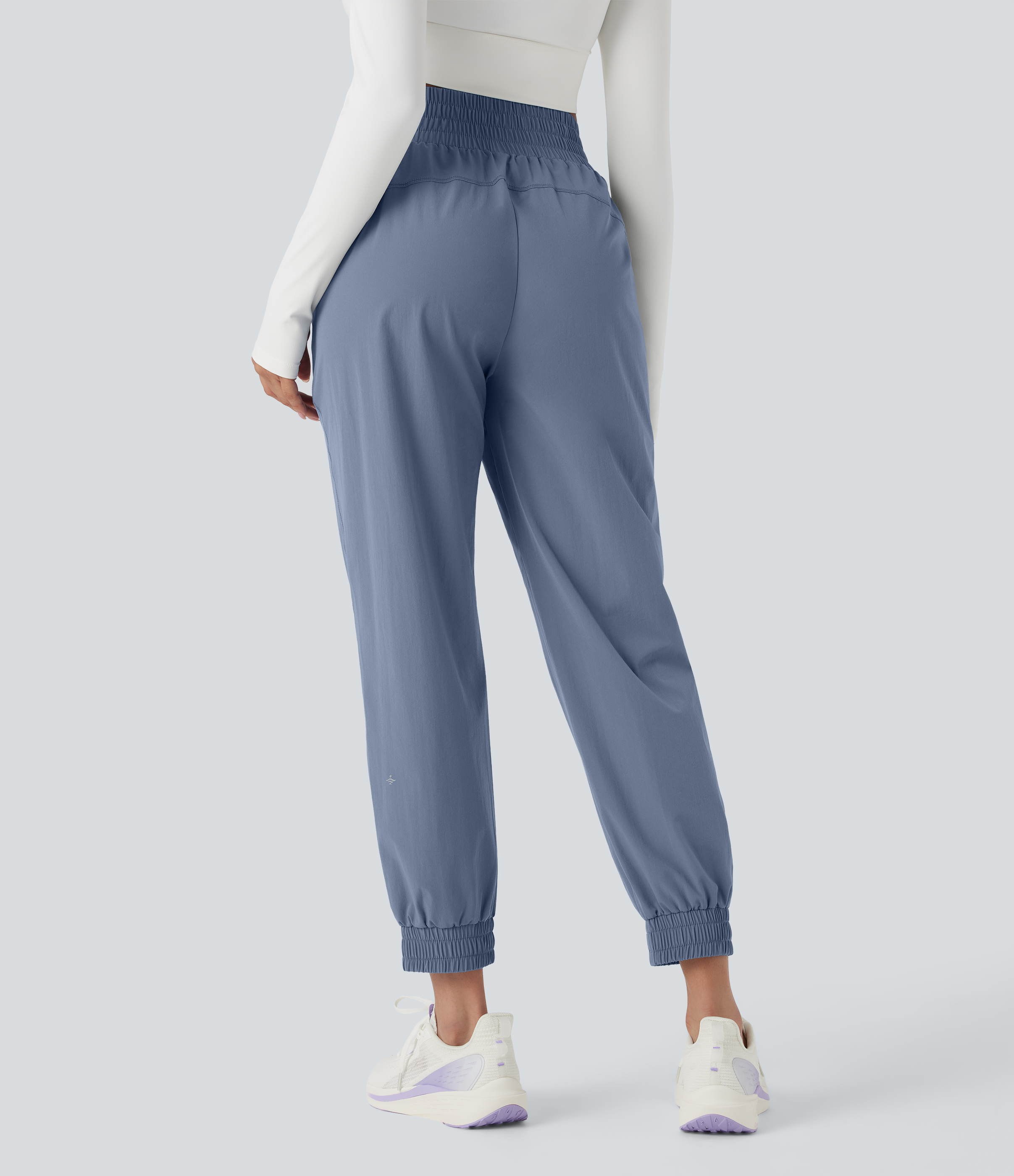 High Waisted Zipper Pockets Hiking Joggers