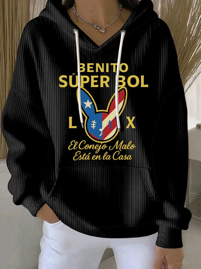 Women's Puerto Rico Print Casual Sweatshirt