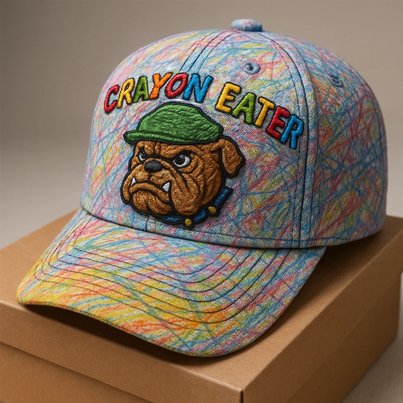 US Veteran Crayon Eater Devil Dog Print Hat