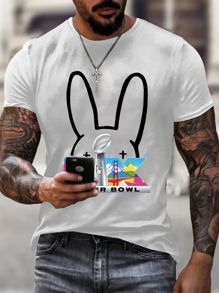 Men's Puerto Rico Print short-sleeved T-shirt