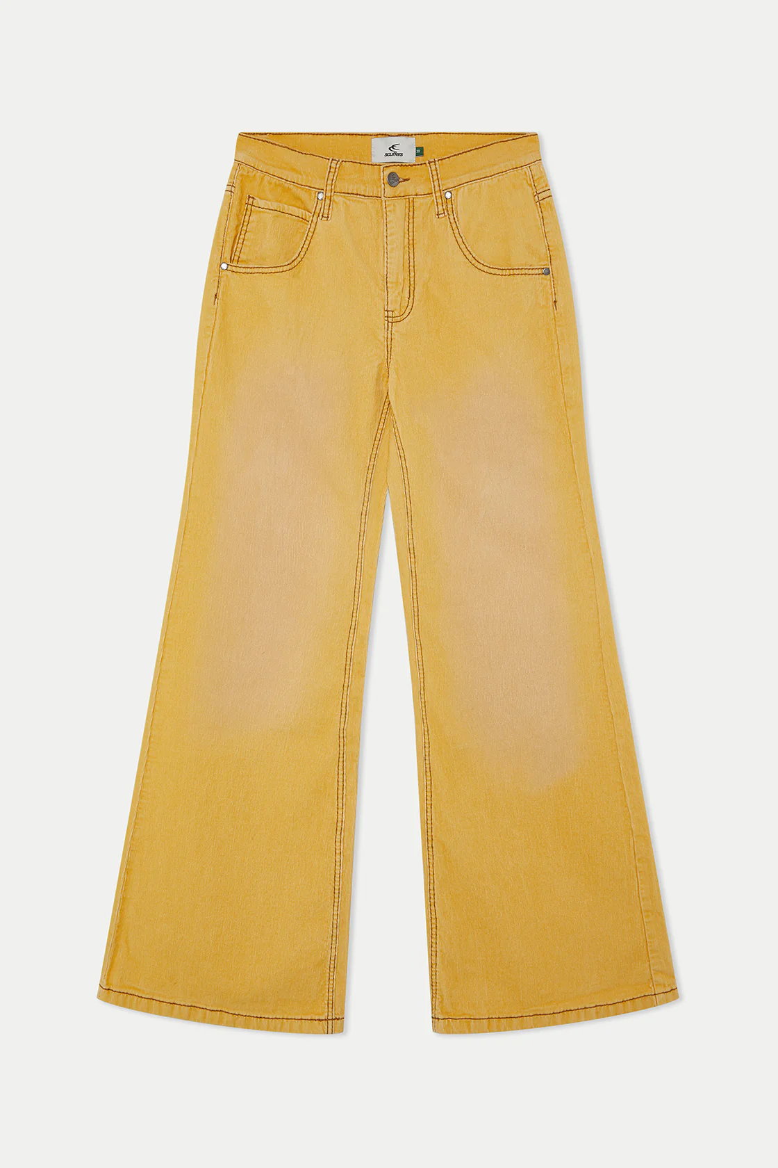Corduroy Flared Yellow Pants