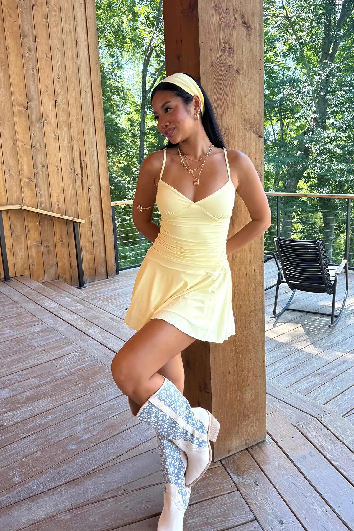 Deborah Ruched Mini Dress