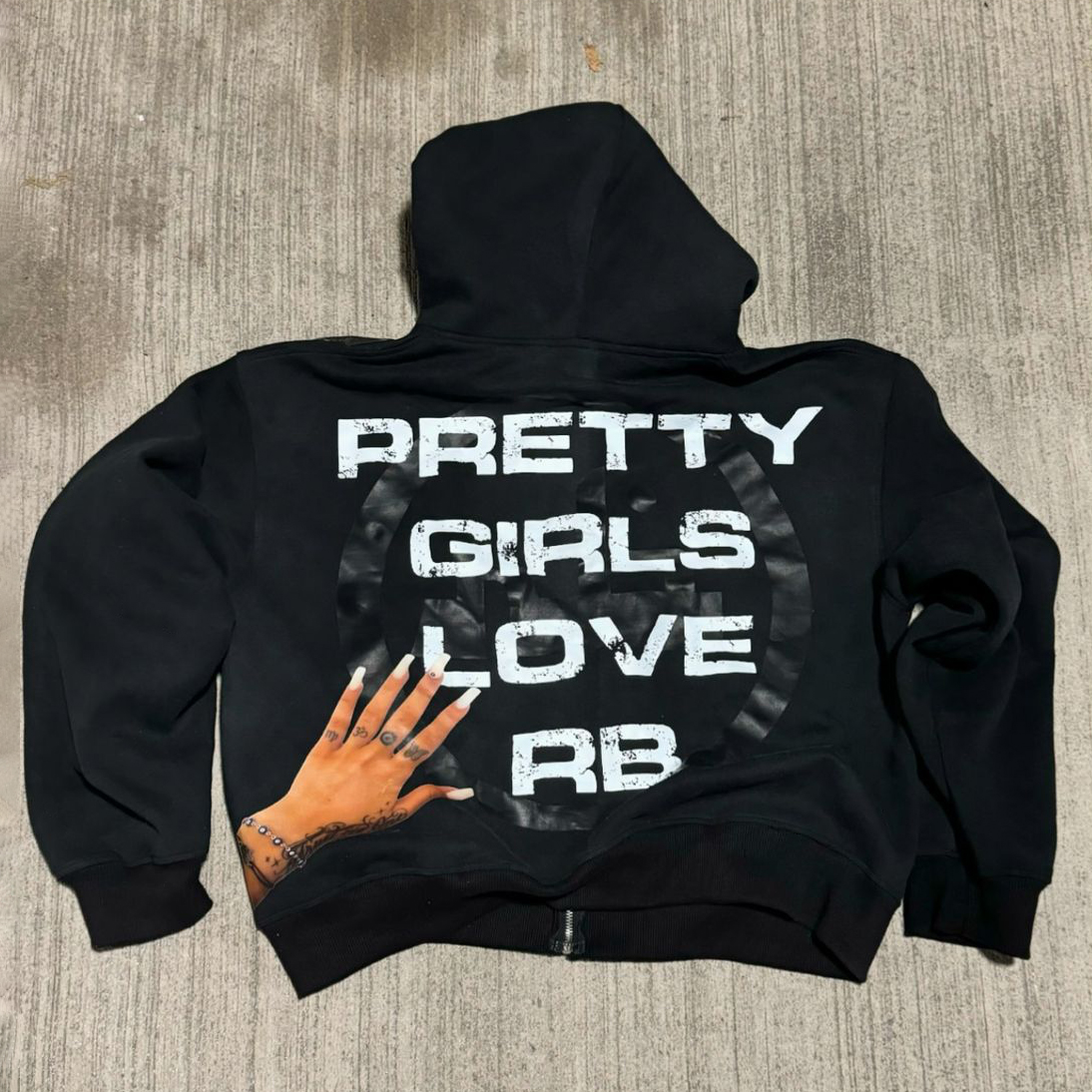 Rare Breeds Print Long Sleeve Zipper Hoodies