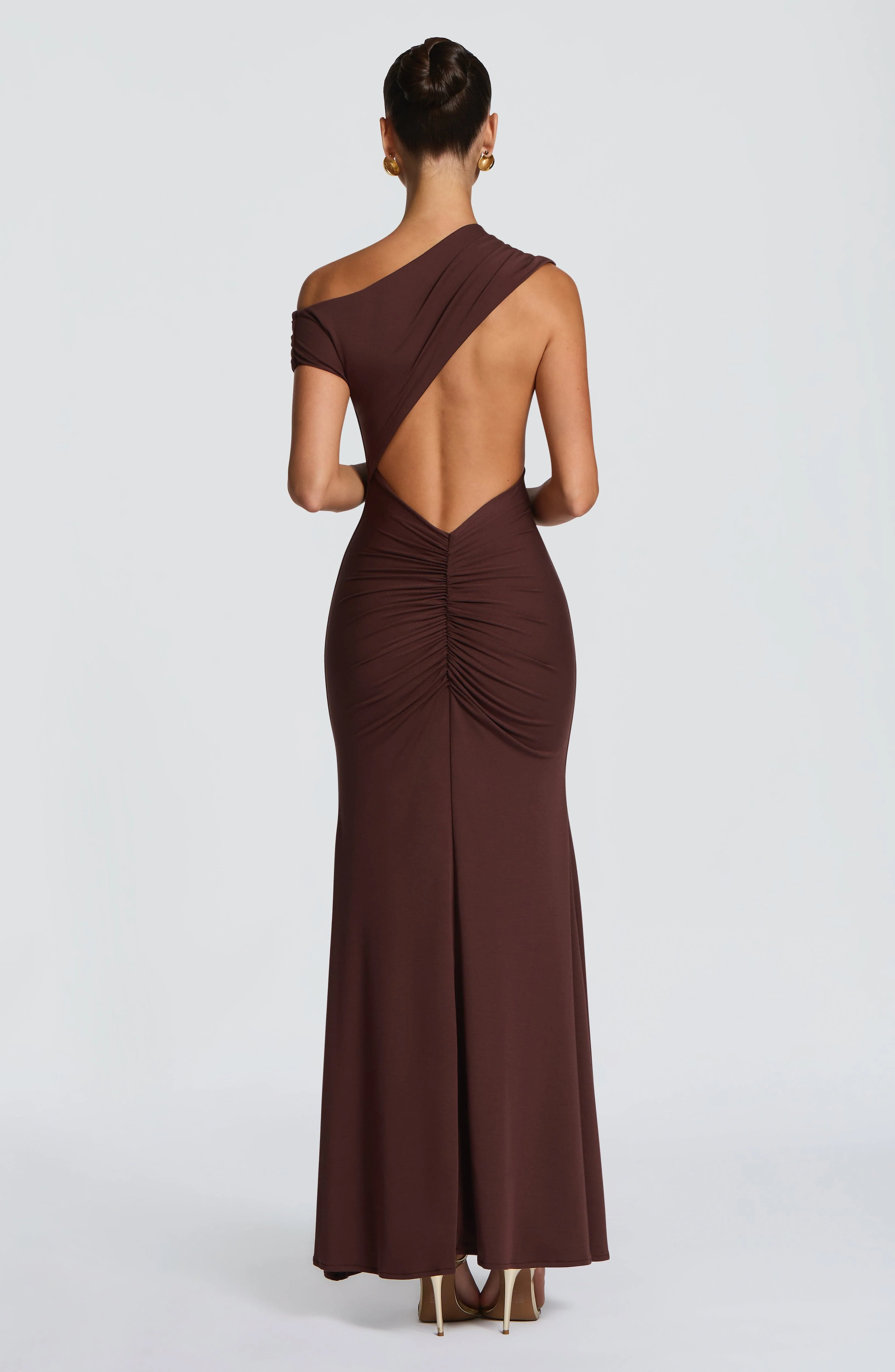 Fiora Maxi Dress - Plum Brown