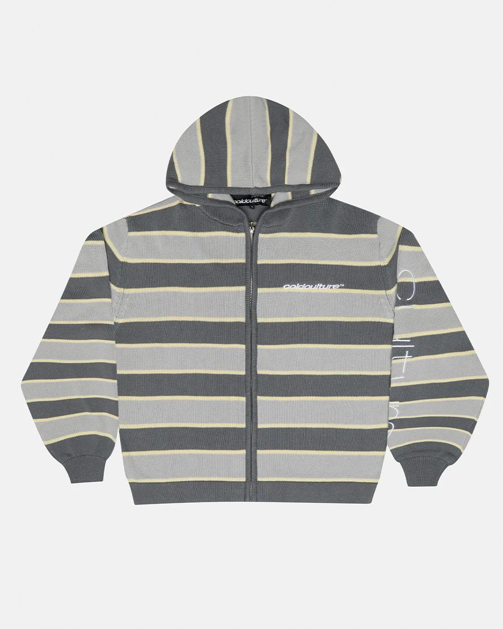 TRIPPY STOP ZIP KNIT GREY