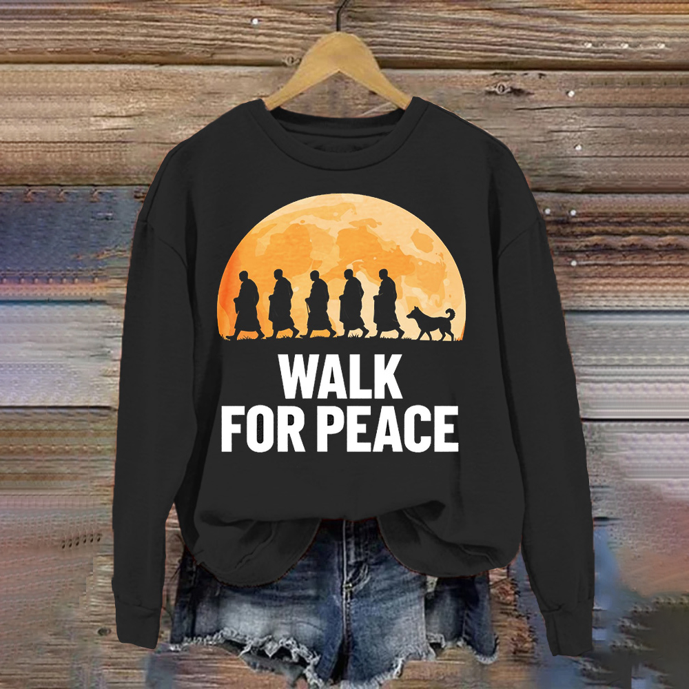 Walking For Peace Art Print Sweatshirt