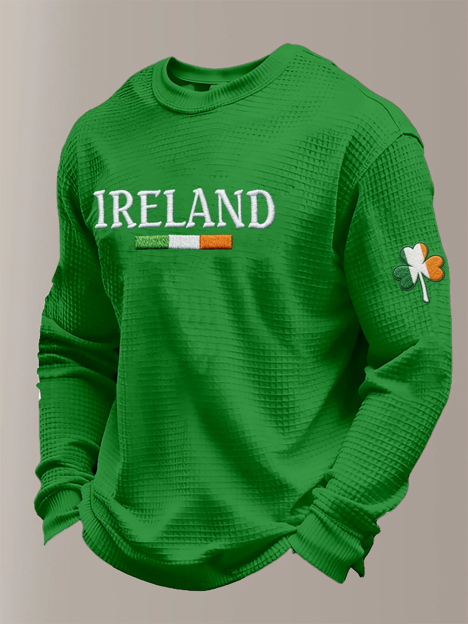 Men's St. Patrick's Day Printed Long-Sleeved T-shirt