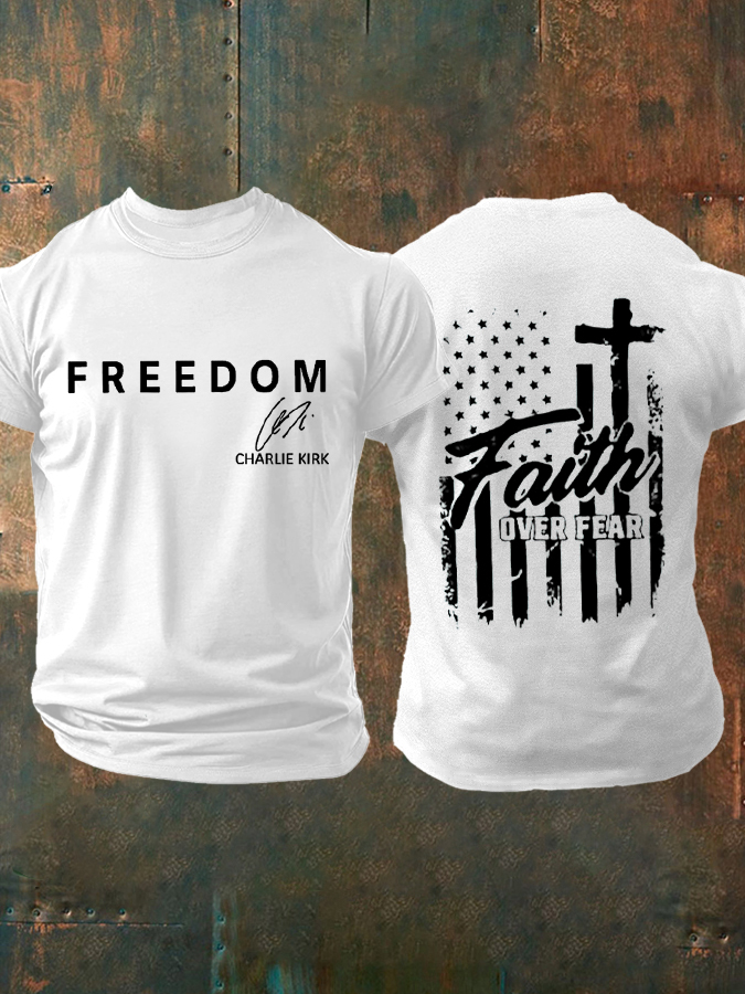 Men's Freedom Is Not Free R.I.P Charlie Kirk Short Sleeve T-shirt