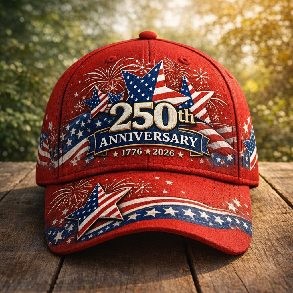 US 250th Anniversary Art Print Casual Hat