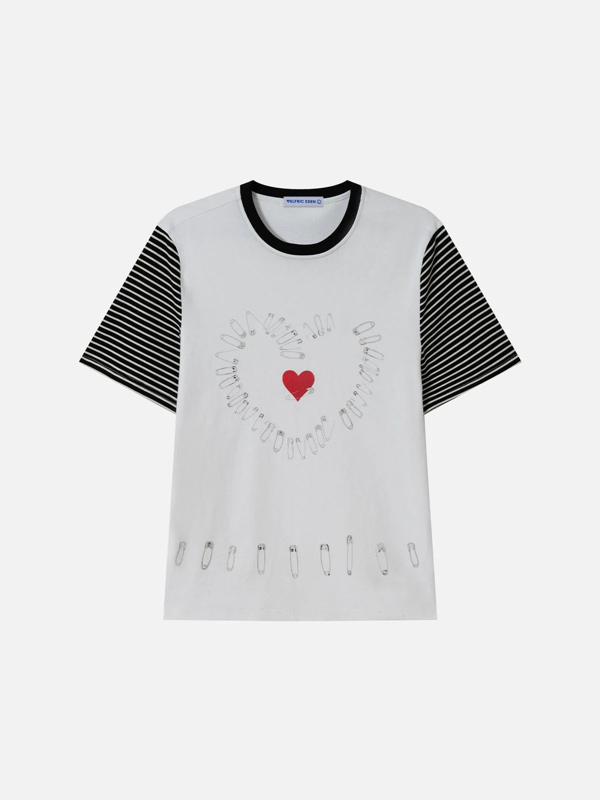 Aelfric Eden Safety Pin Heart Stripe Tee